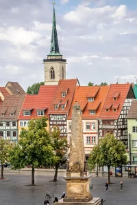 Stadt Erfurt, Gebäude, Kirche, Dächer, Stadtbild
